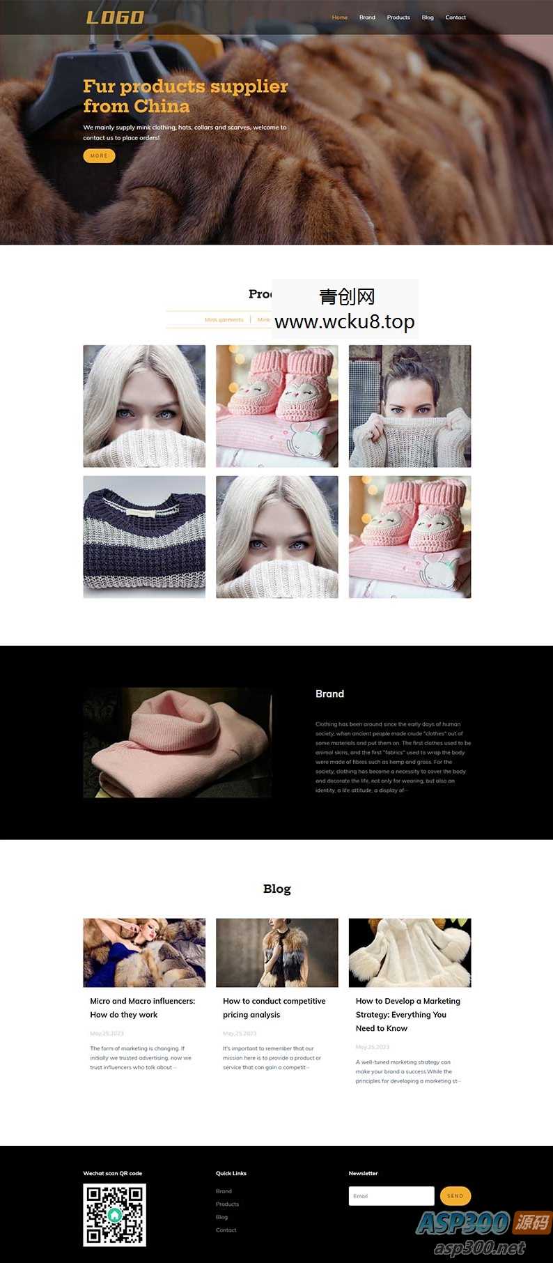 (自适应手机端)外贸英文网站源码  女装服装类外贸网站pbootcms模板网赚项目-副业赚钱-互联网创业-资源整合歪妹网赚