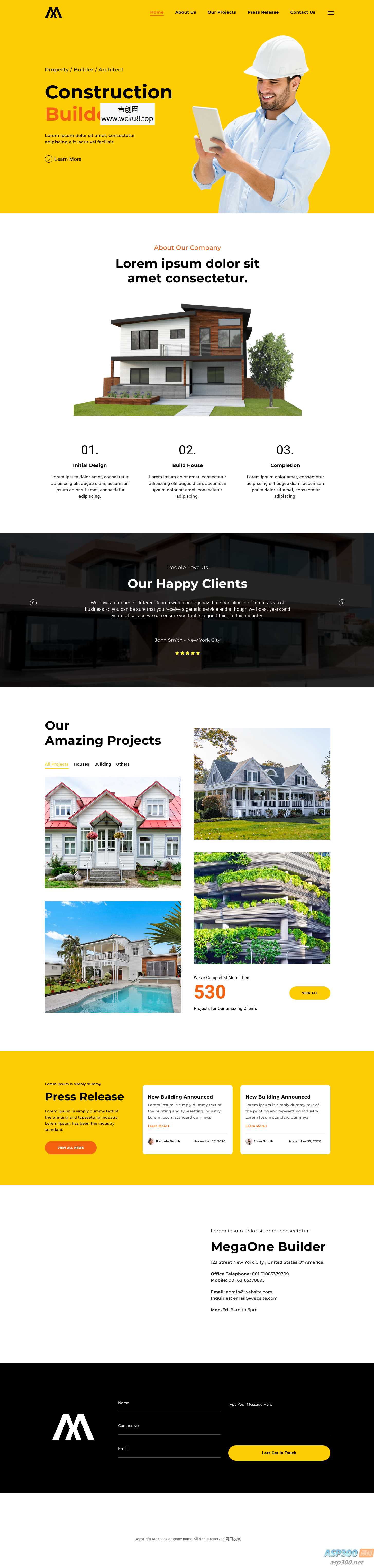房地产建筑开发商网站源码 html5模板