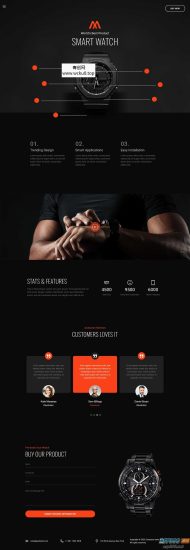 时尚腕表产品介绍HTML5网站源码 html5模板网赚项目-副业赚钱-互联网创业-资源整合歪妹网赚