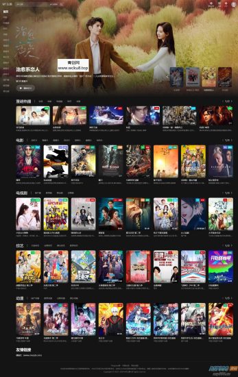 暗黑大气MT主题模板 PC版适用于苹果CMS V10网赚项目-副业赚钱-互联网创业-资源整合歪妹网赚